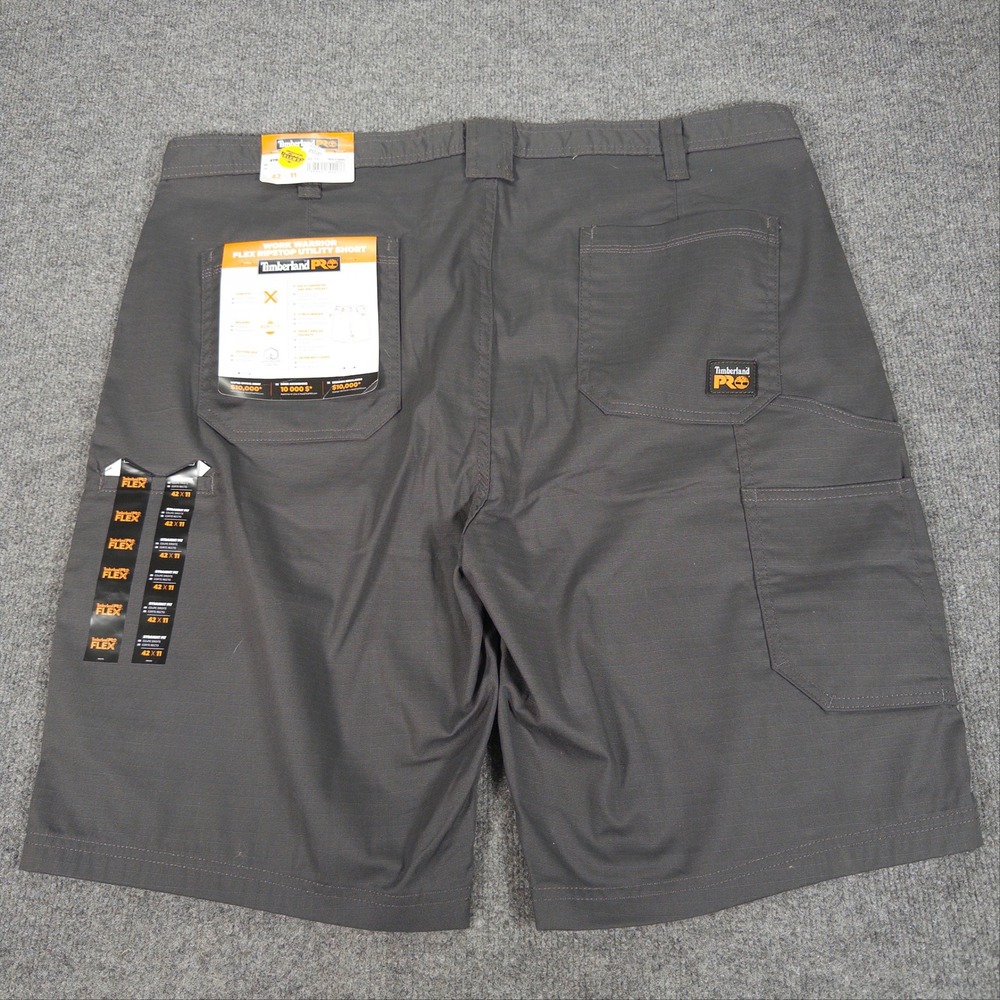 Timberland PRO Work Warrior Flex Ripstop Utility Shorts Grey 42x11 NWT #4870